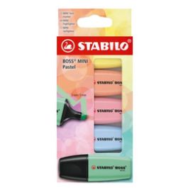 STABILO Surligneur BOSS MINI Pastel, étui carton de 5