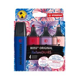 STABILO Surligneur BOSS ORIGINAL NatureCOLORS, étui de 4