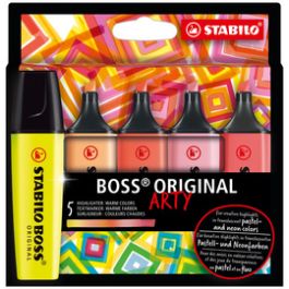 STABILO Surligneur BOSS ORIGINAL, étui carton ARTY de 5