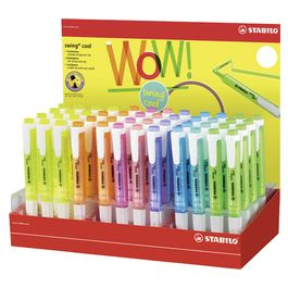 STABILO Surligneurs swing cool, présentoir en carton de 48