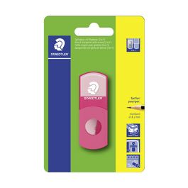 STAEDTLER Combi gomme - taille-crayon 511 SE, rose fluo