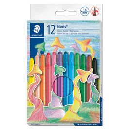 STAEDTLER Crayon en cire Noris, étui plastique de 12