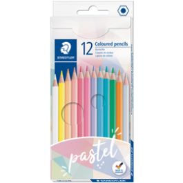 STAEDTLER Crayons de couleur pastel, étui carton de 12