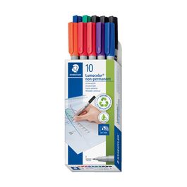 STAEDTLER Marqueur non-permanent 316F Lumocolor, étui de 10