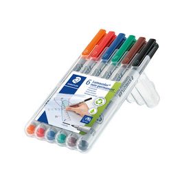 STAEDTLER Marqueur non permanent 316F Lumocolor, étui de 6