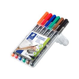 STAEDTLER Marqueur permanent 313S Lumocolor, étui de 6