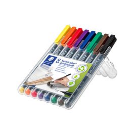 STAEDTLER Marqueur permanent 313S Lumocolor, étui de 8