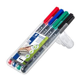 STAEDTLER Marqueur permanent 314B Lumocolor, étui de 4