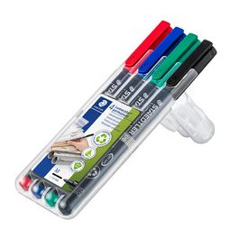 STAEDTLER Marqueur permanent 317M Lumocolor, étui de 4