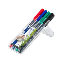 STAEDTLER Marqueur permanent 318F Lumocolor, étui de 4