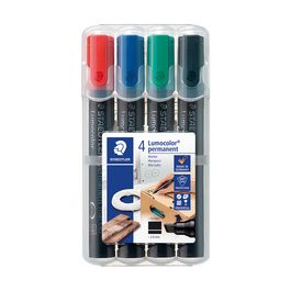 STAEDTLER Marqueur permanent 350 Lumocolor, étui de 4