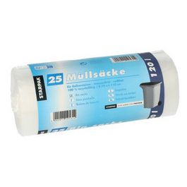 STARPAK Sac poubelle HDPE, 120 litres, transparent