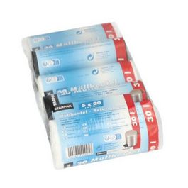 STARPAK Sac poubelle HDPE, 30 litres, assorti