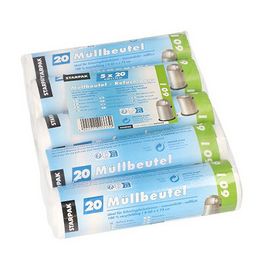 STARPAK Sac poubelle HDPE, 60 litres, blanc