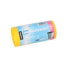 STARPAK Sac poubelle HDPE, 70 litres, jaune
