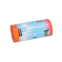 STARPAK Sac poubelle HDPE, 70 litres, orange
