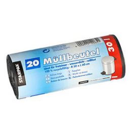 STARPAK Sac poubelle LDPE, 18 litres, blanc