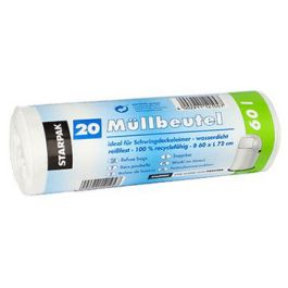STARPAK Sac poubelle LDPE, 60 litres, blanc