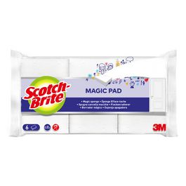 Scotch-Brite Gomme de nettoyage MAGIC PAD, pack de 6, blanc