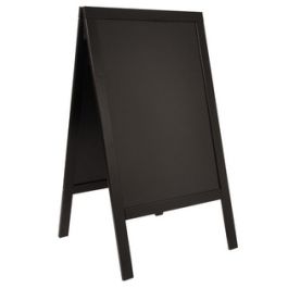 Securit Panneau trottoir WOODY, avec tableau noir, noir