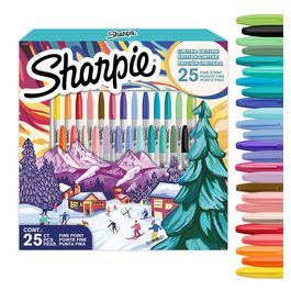 Sharpie Marqueur permanent FINE, Holiday Pack de 25