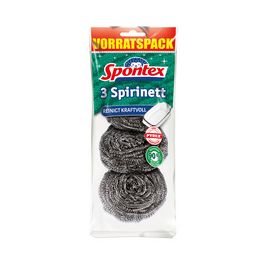 Spontex Spirale à récurer en inox Spirinett, pack de 3