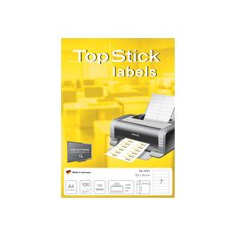 TOP STICK Etiquette pour dos de classeur, 192 x 38 mm, blanc
