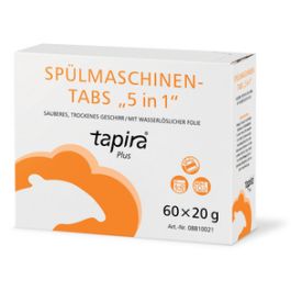 Tapira Plus Pastille pour lave-vaisselle 5 in 1, carton