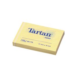 Tartan Bloc-notes repositionnable, 127 x 76 mm, jaune