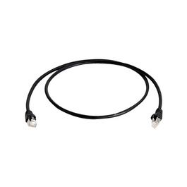 Telegärtner Câble patch, Cat.6A, S/FTP (profond), 1 m, noir