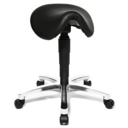 Topstar Tabouret "Bonanza", cuir véritable, noir