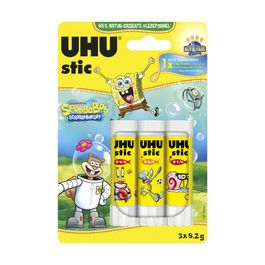 UHU Bâton de colle stic Bob l'éponge, 3 x 8,2 g, blister