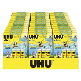 UHU Bâton de colle stic Bob l'éponge, 3 x 8,2 g, présentoir