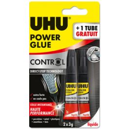 UHU Colle instantanée POWER GLUE liquide Control, 3 g