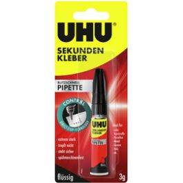 UHU Colle instantanée blitzschnell PIPETTE, flacon de 3 g