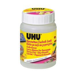 UHU colle-vernis pour serviettes, aspect satiné, contenu: