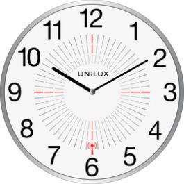 UNiLUX Horloge murale radio-pilotée "OUTDOOR", argent