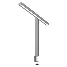 UNiLUX Lampe de bureau à LED ZENITH, pince, gris métallisé