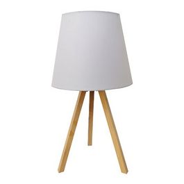 UNiLUX Lampe de table à LED KATY, blanc / bambou