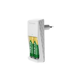 VARTA Chargeur Mini Charger, équipé de AA, blanc