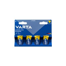 VARTA Pile alcaline Longlife Power, Baby (C), 4 pièces