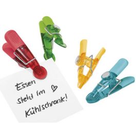 WEDO Aimants clip GLOSSY, kit de 4, assorti