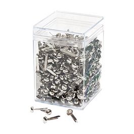 WEDO Attaches parisiennes à tête ronde, nickelé brillant