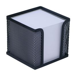 WEDO Bloc cube avec boîtier "Office", fil métallique, noir