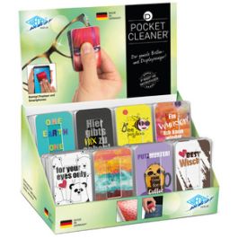 WEDO Brillen-Putztuch PocketCleaner, 32er Display x32