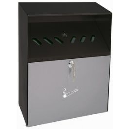 WEDO Cendrier mural avec toit de protection, en tôle d'acier