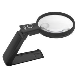 WEDO Loupe avec lumière LED et pied pliable, noir