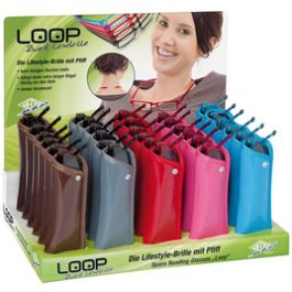 WEDO Lunettes de lecture LOOP, présentoir de 30, assorti