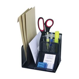 WEDO Multipot Office, 4 compartiments, noir, fil métallique