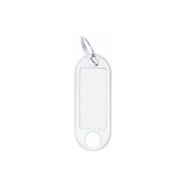WEDO Porte-clés avec anneau, diamètre: 18 mm, blanc
